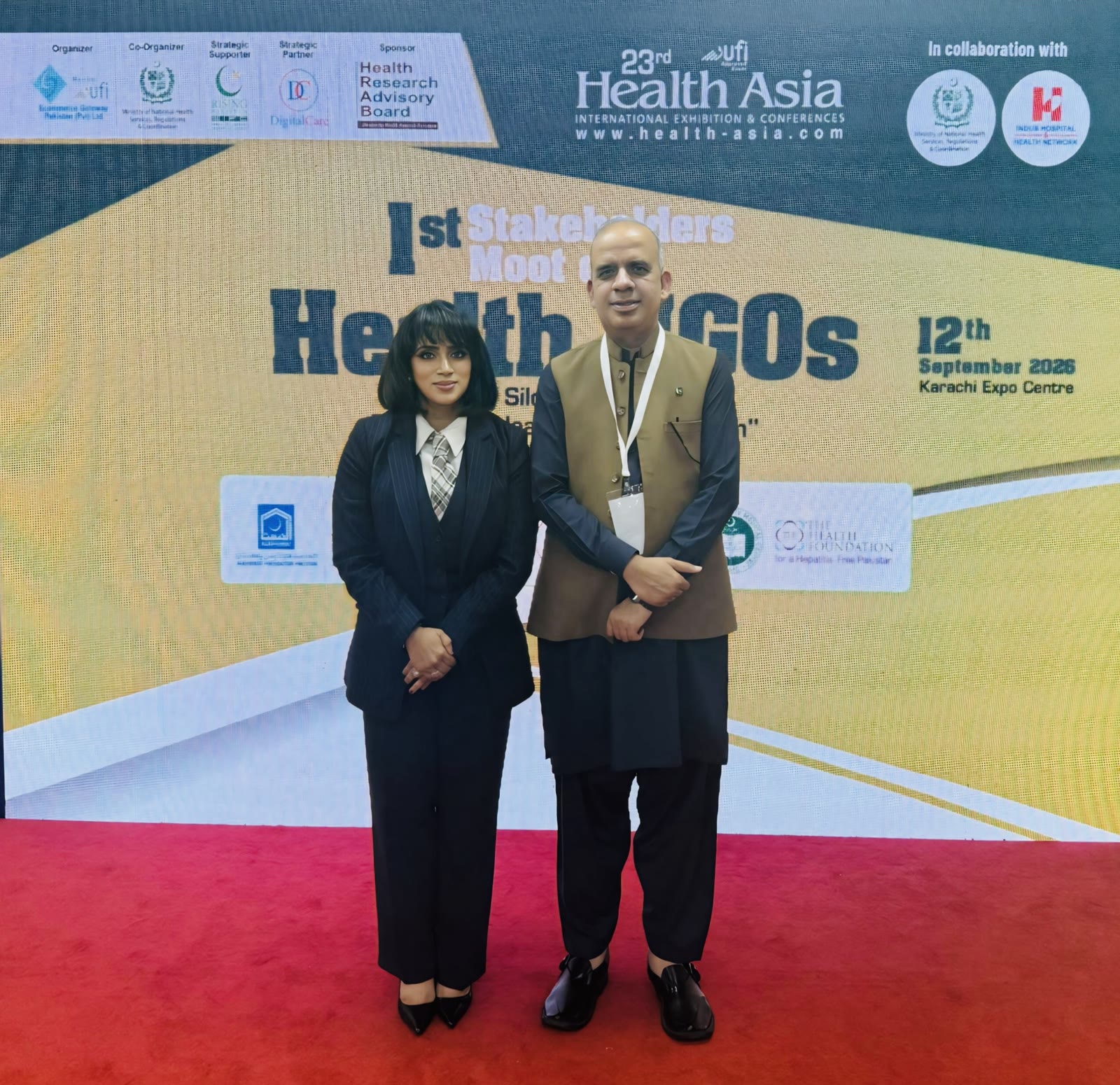 Tanha Tabassum with officials at the healthcare NGOs session